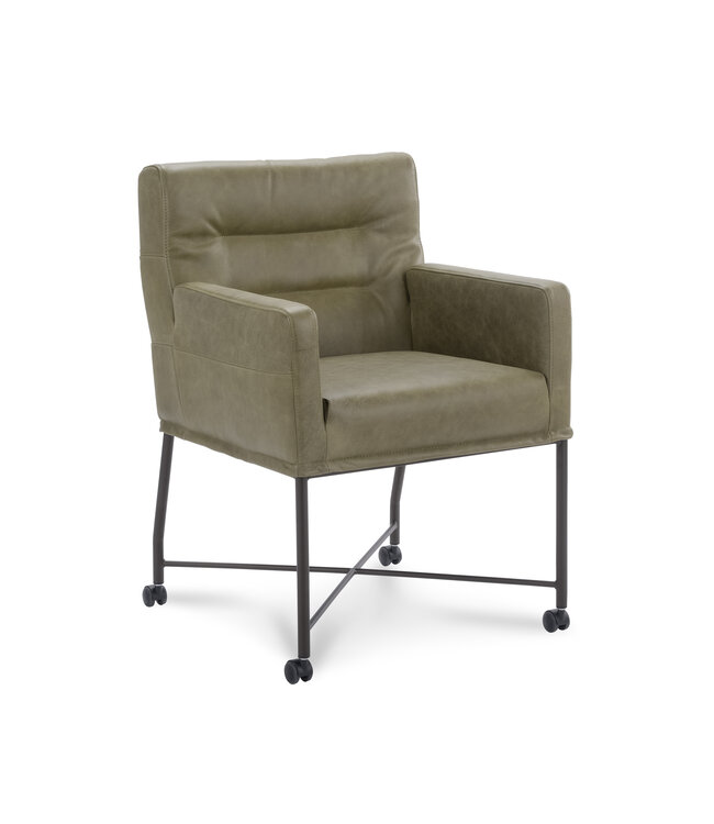 Eetkamerstoel met wielen Milaan