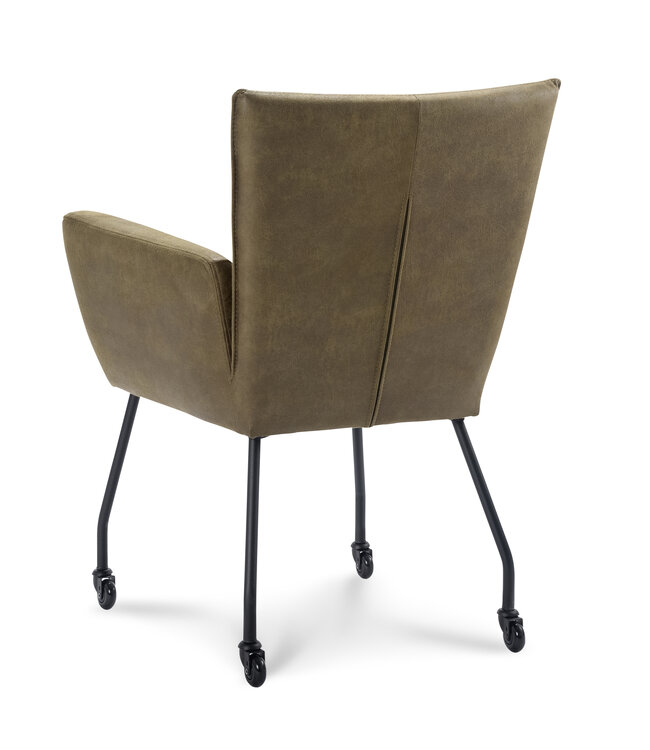 Dining room chair Floor XL with arm and wheel