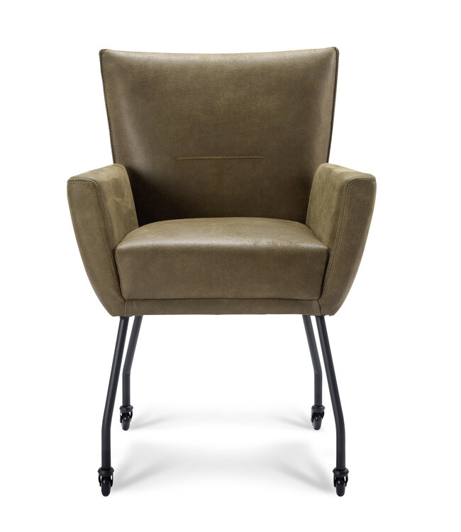 Dining room chair Floor XL with arm and wheel