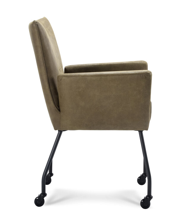 Dining room chair Floor XL with arm and wheel