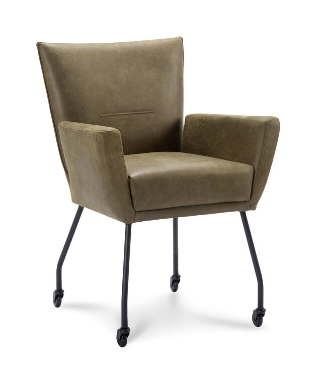 Dining room chair Floor XL with arm and wheel