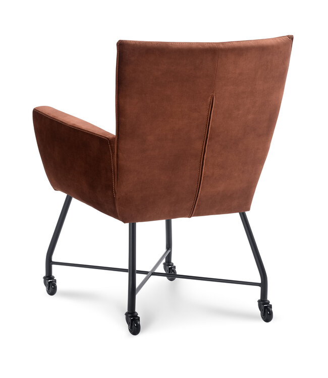 Dining room chair Floor with armrest and wheels