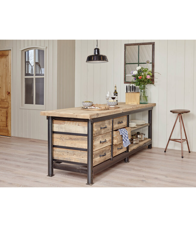 Custom-made kitchen island