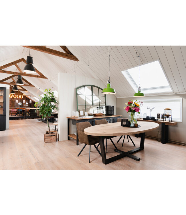 Ovaler Esstisch aus Eiche Almeria