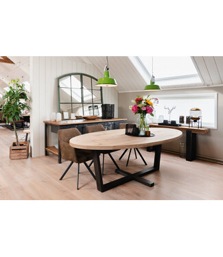 Oak oval dining table Almeria