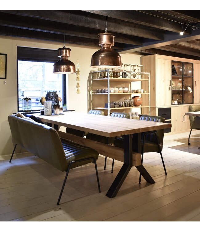 Industriële Franse lamp - koper