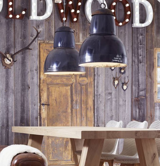 Industriële lamp - Fabriekslamp Bumba - Oldwood - - De Woonwinkel