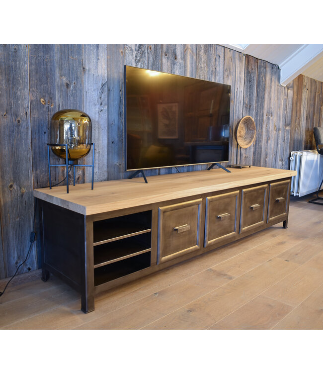 TV cabinet steel and wood