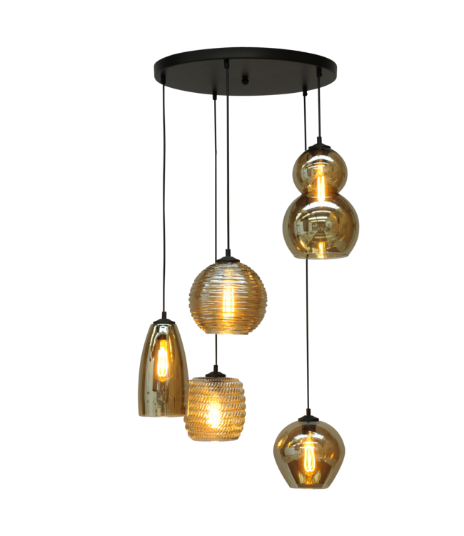 Hanglamp Masterlight Quinto Smoke 5