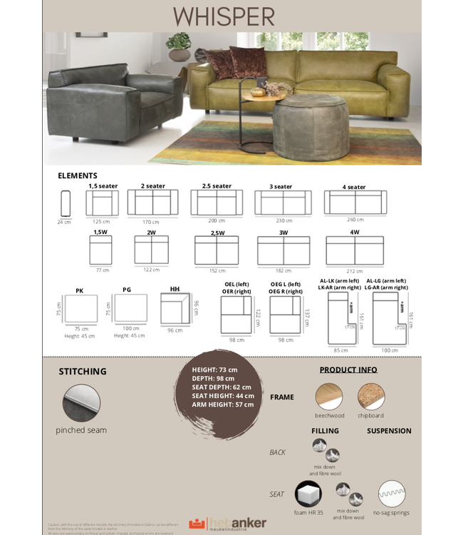 3 seater sofa Whisper