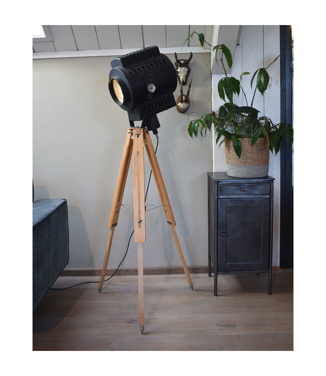 Vintage theater lamp on tripod Oldwood the furniture store