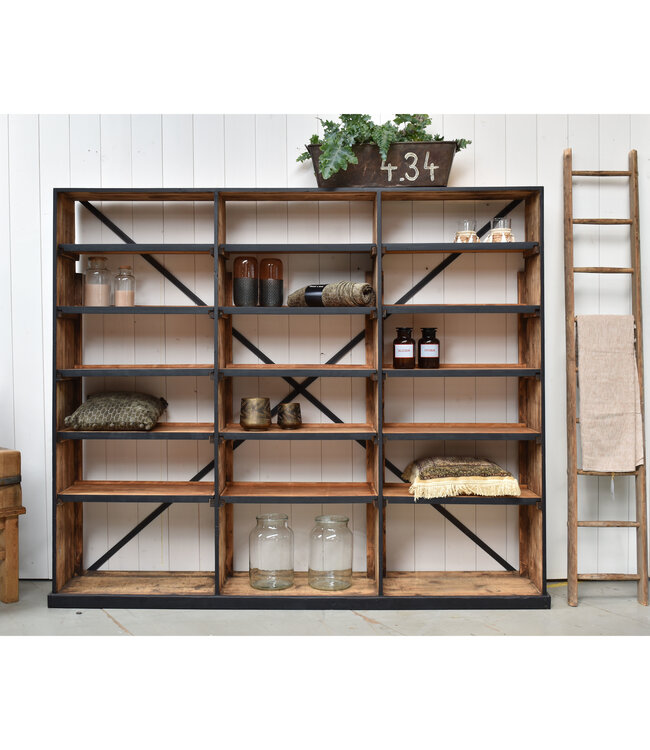 Vintage houten stellingkast