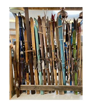 Vintage ski's - oude ski's hout