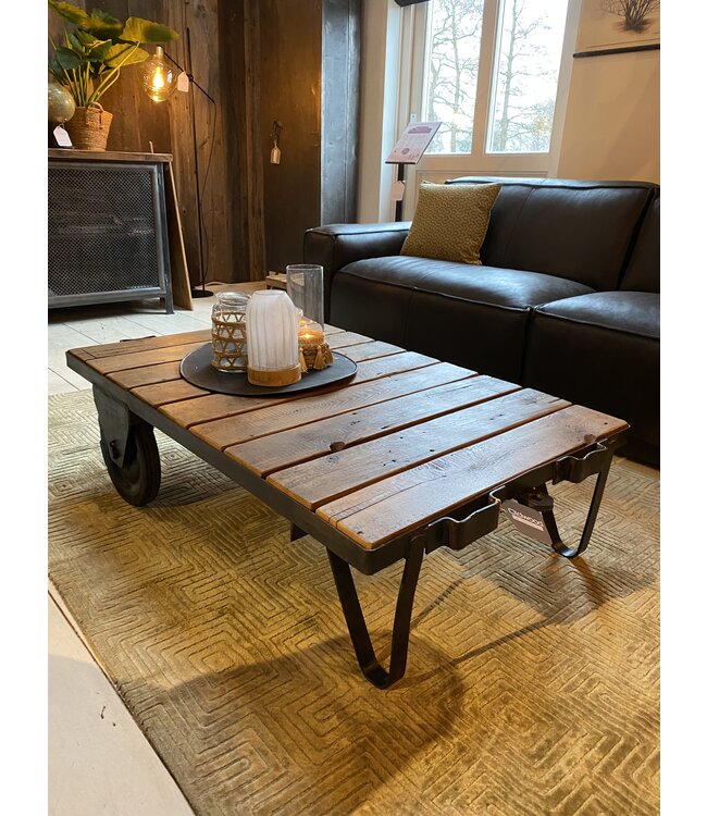 Oude palletwagen - salontafel