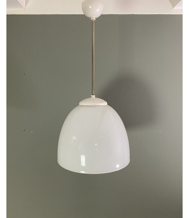 Art Deco school lamp opal glass