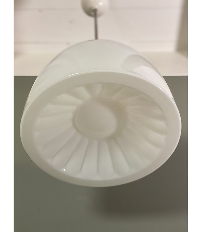 Art Deco schoollamp opaal glas