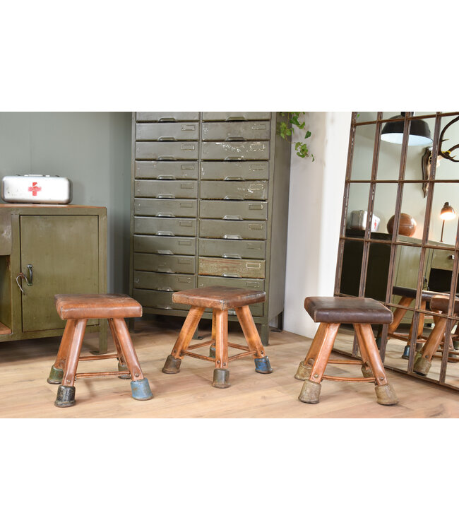 Vintage leather stool