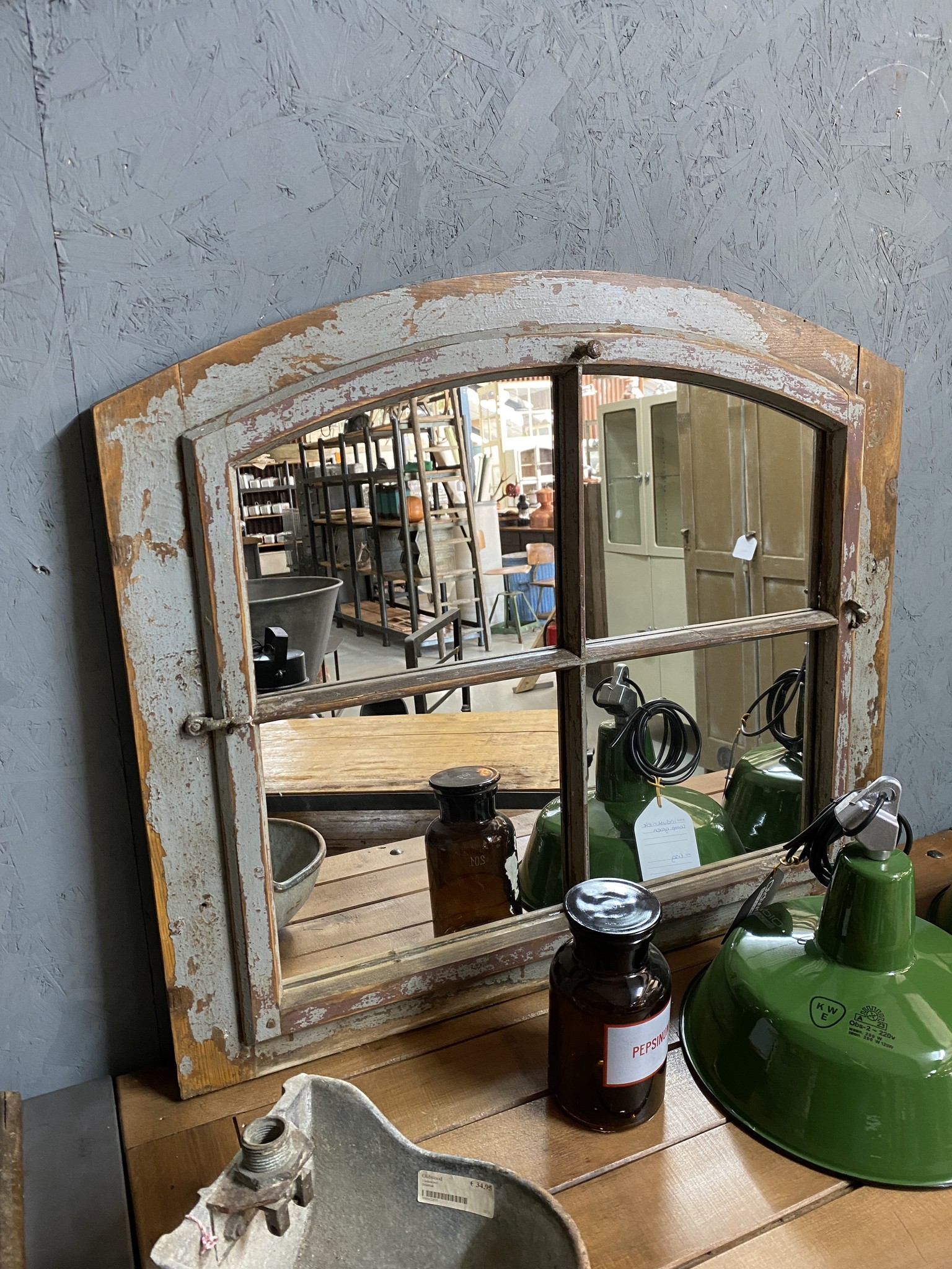 Vintage-raam-spiegel- Oldwood - De woonwinkel - Oldwood - Woonwinkel