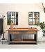 Industrial sideboard with wooden drawers