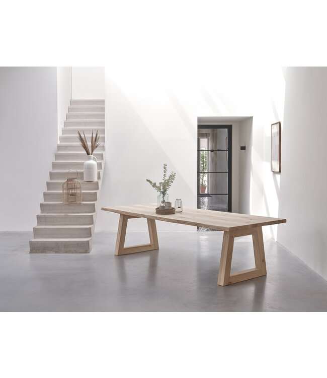 Eiken houten tafel Trapezium