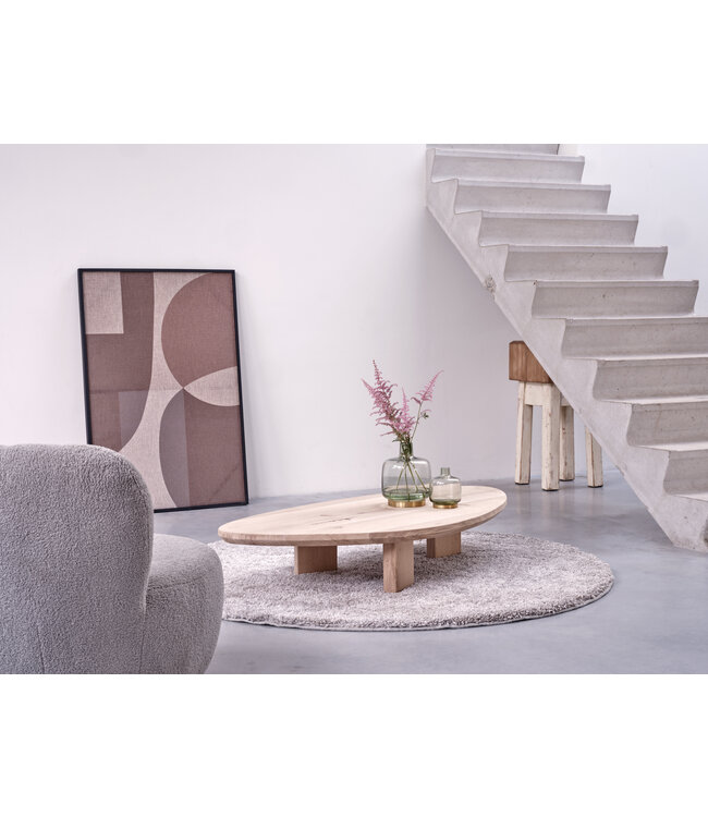 Couchtisch aus Eichenkiesel