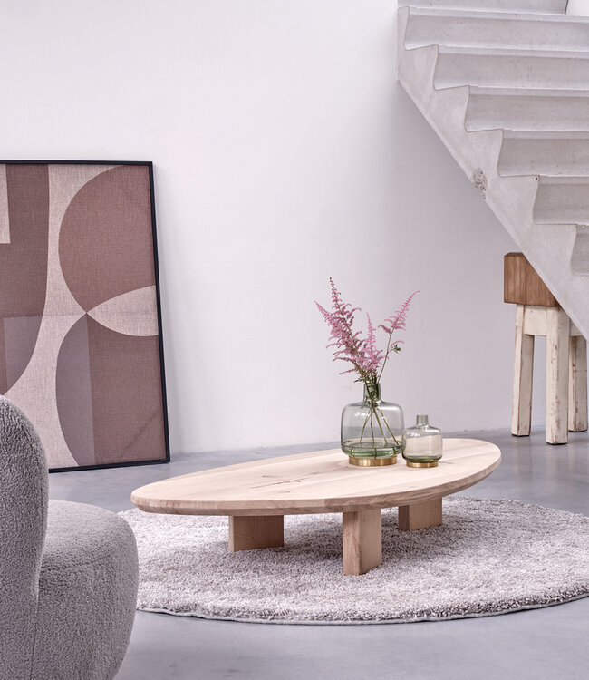 Couchtisch aus Eichenkiesel