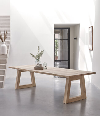 Eiken houten tafel Trapezium