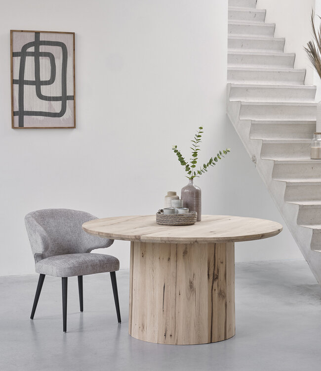 Wooden column table Edam