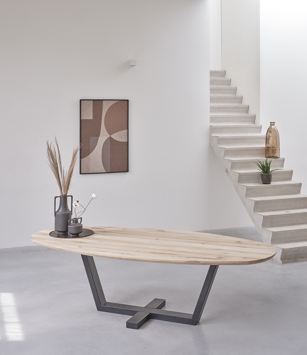 Eettafel Deen Ovaal rustiek oud eiken - Eigen Werkplaats - Oldwood de ...