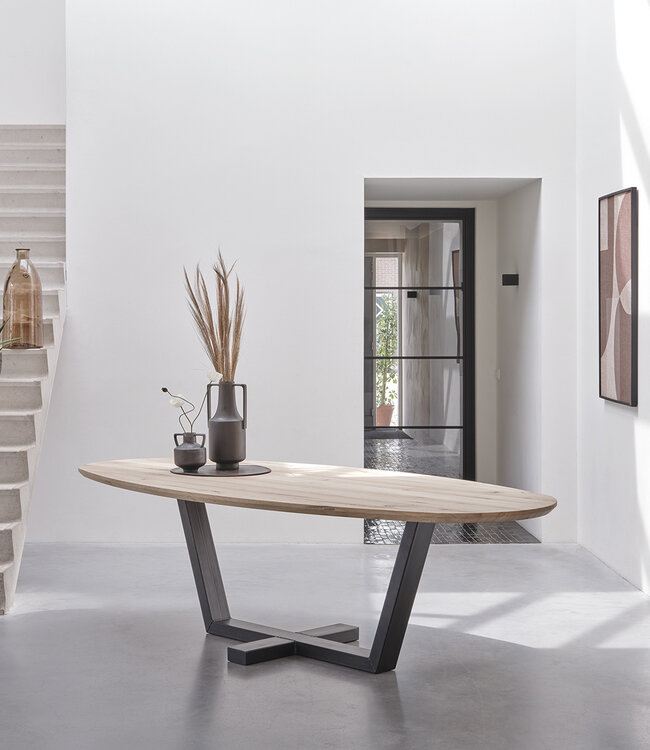 Eettafel Deens Ovaal - oud eiken