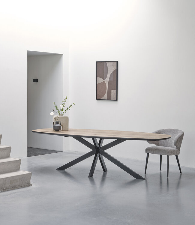 Dining table Danish oval cross leg