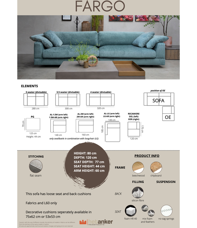The Anker Lounge Sofa Fargo
