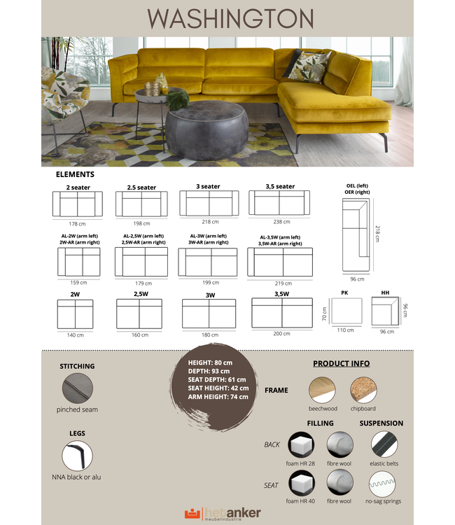 Loungesofa Washington | Der Anker