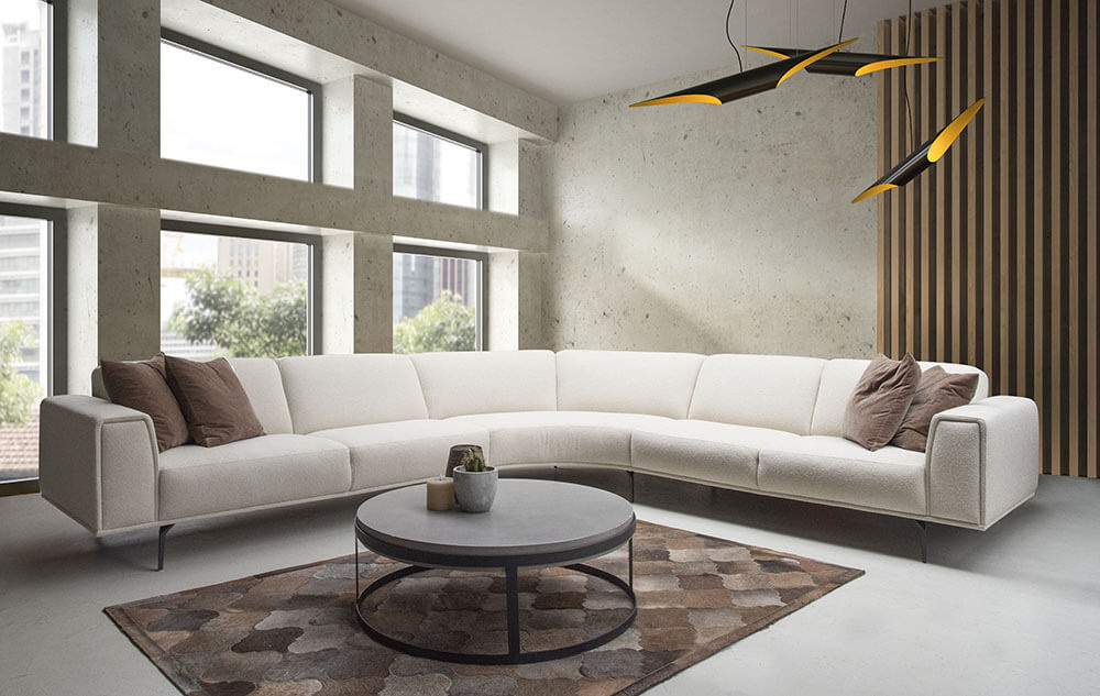 Halbrundes Ecksofa Shadow – Sofa mit runder Form – Gestalten Sie Ihr eigenes