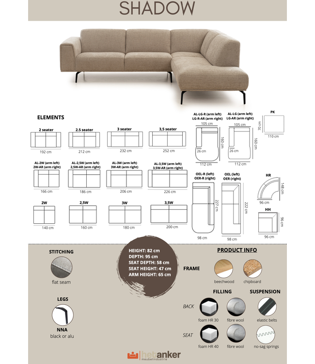 Lounge sofa Shadow - The Anchor