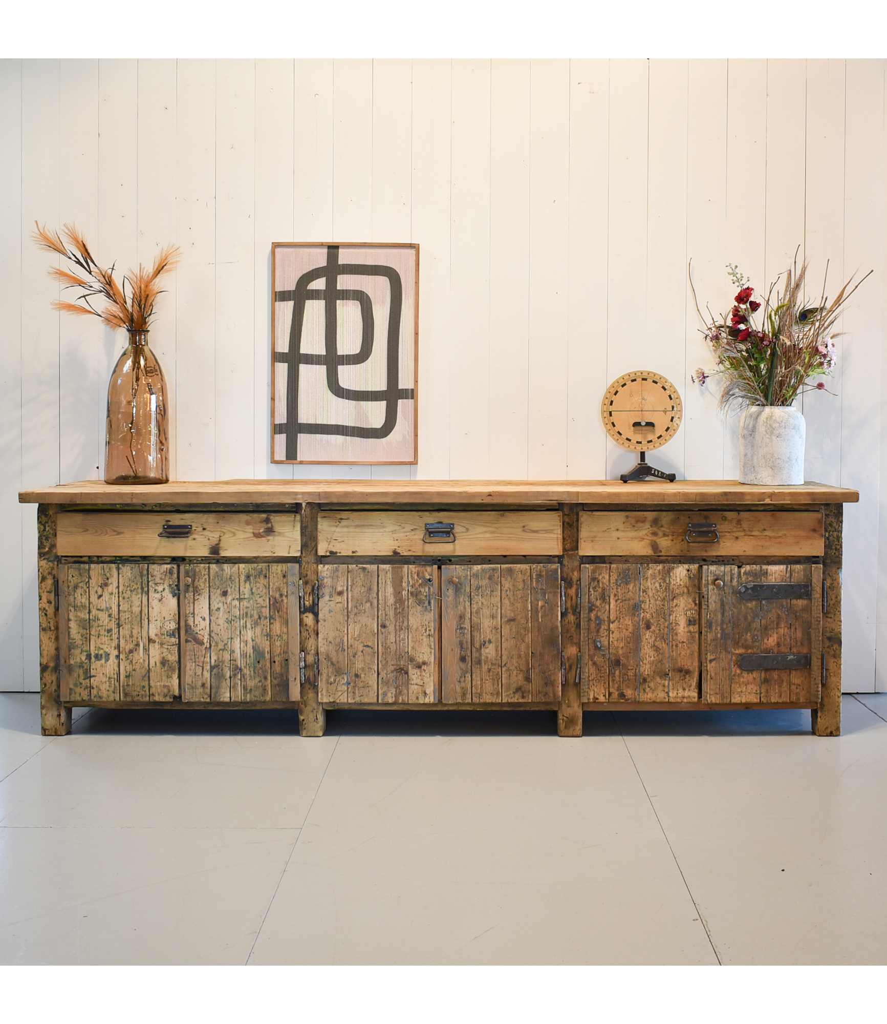 Industrial Sideboard Cooking Island or Wall Unit Oldwood the