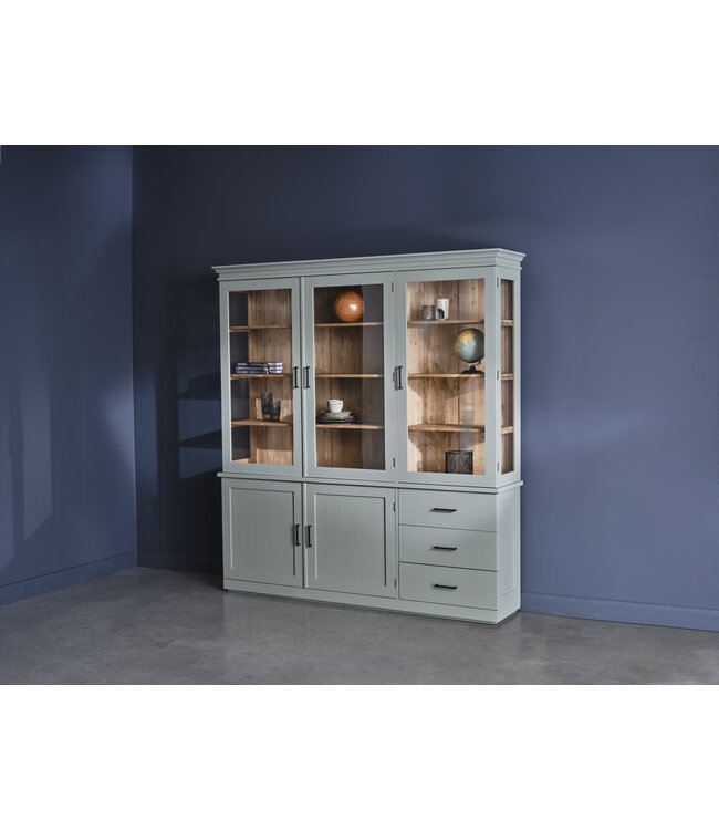 Vitrinekast / buffetkast van hout - op maat gemaakt