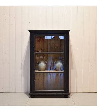 Schwarze Vintage-Vitrine aus Holz - Copy