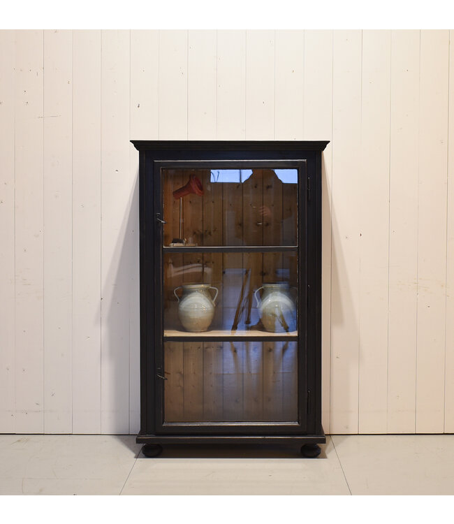 Black vintage display cabinet wood - Copy