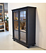 Black vintage display cabinet wood