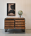 Industrial chest of drawers wood and steel