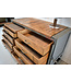 Industrial chest of drawers wood and steel