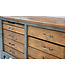Industrial chest of drawers wood and steel