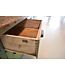 Green industrial wooden workbench