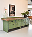 Green industrial wooden workbench  - Copy