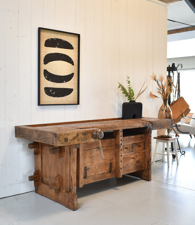 wooden workbench circa 1850