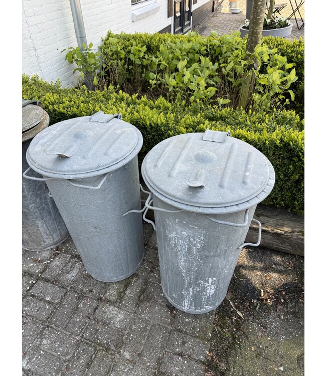 Old garbage cans