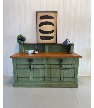 Oldwood Green vintage wooden sideboard