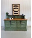 Green vintage wooden sideboard