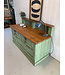 Groen vintage dressoir van hout